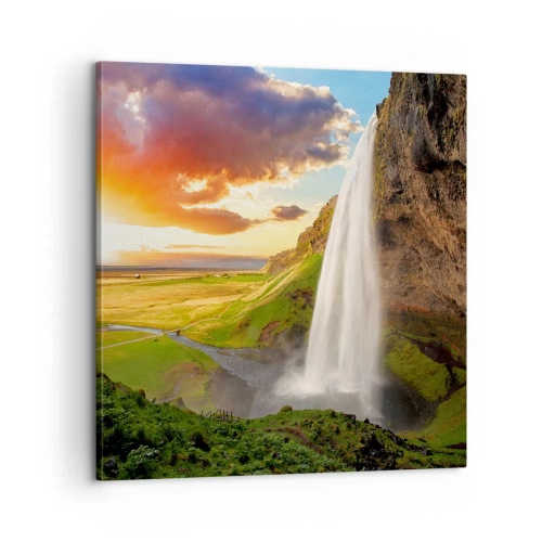 Canvas picture - Midsummer in Iceland - 60x60 cm