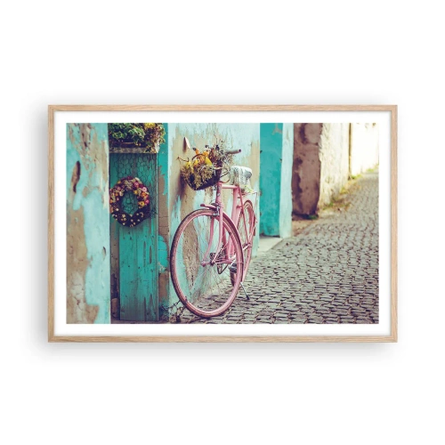 Poster in light oak frame - Be Right Back - 91x61 cm