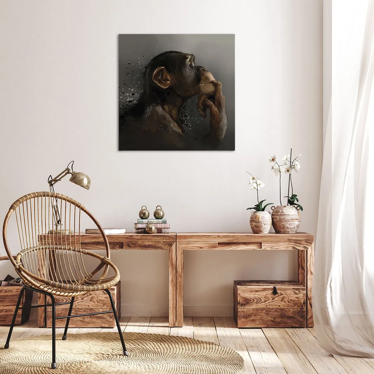Canvas picture - Certainly a Thinker - 40x40 cm