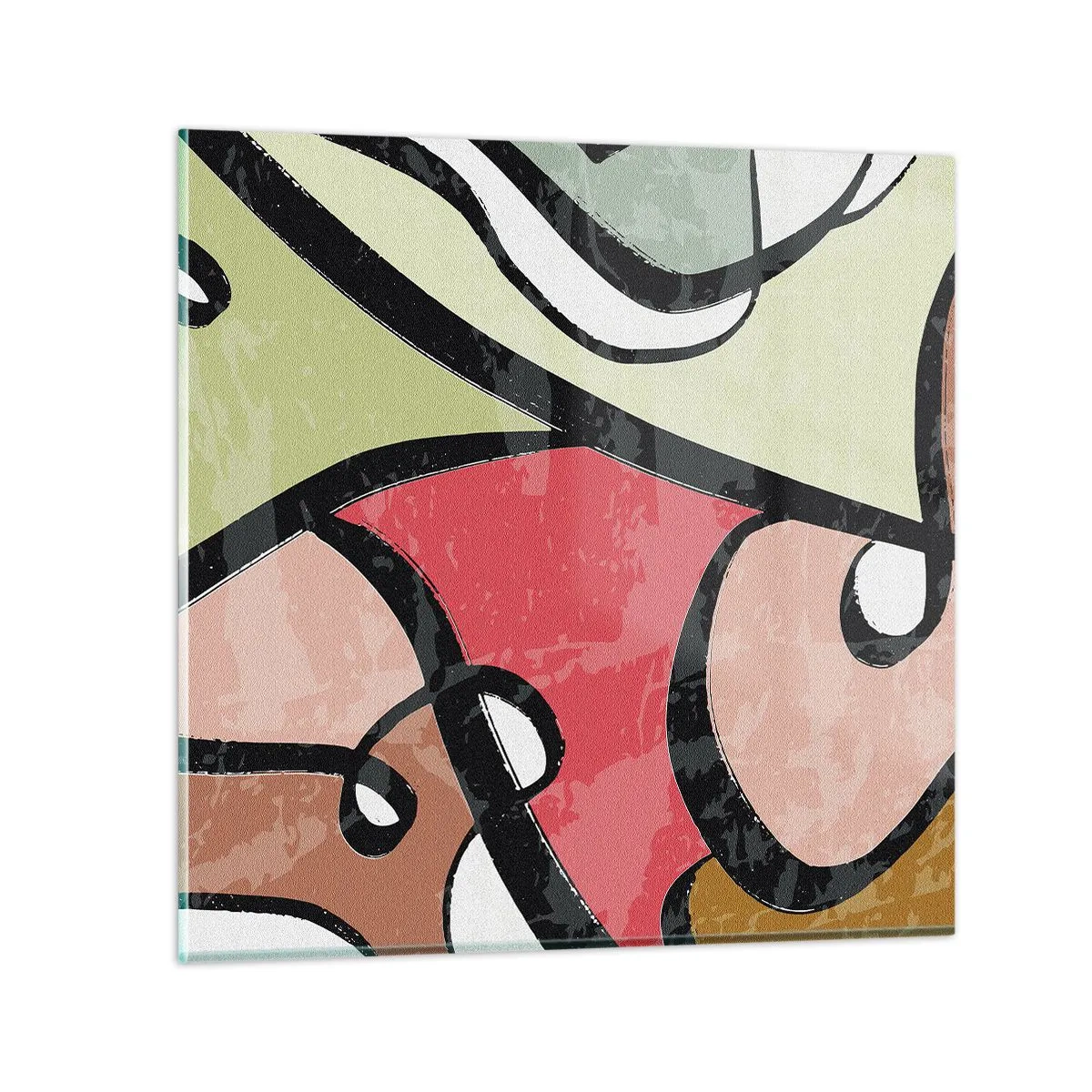Glass picture - Pirouettes Among Colours - 30x30 cm