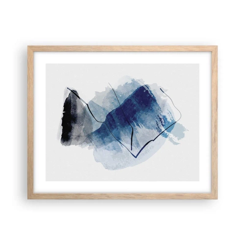 Poster in light oak frame - Ice Mountain - 50x40 cm
