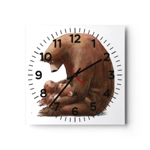 Wall clock - Clock on glass - Sweet Dreams, Kids - 30x30 cm