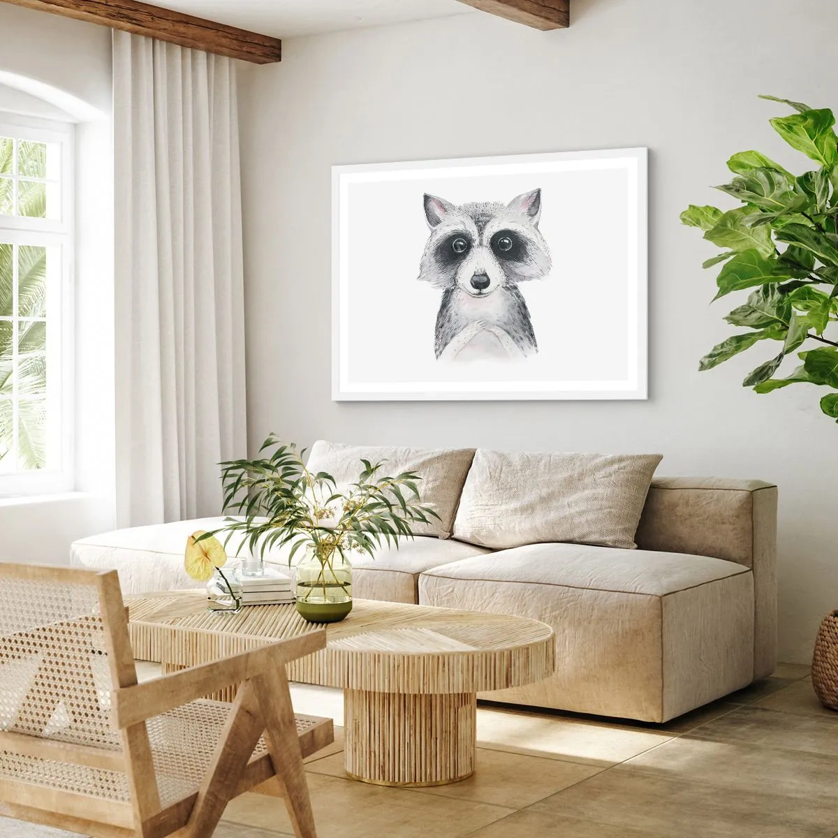 Poster in white frmae - Emotional Moment - 70x50 cm