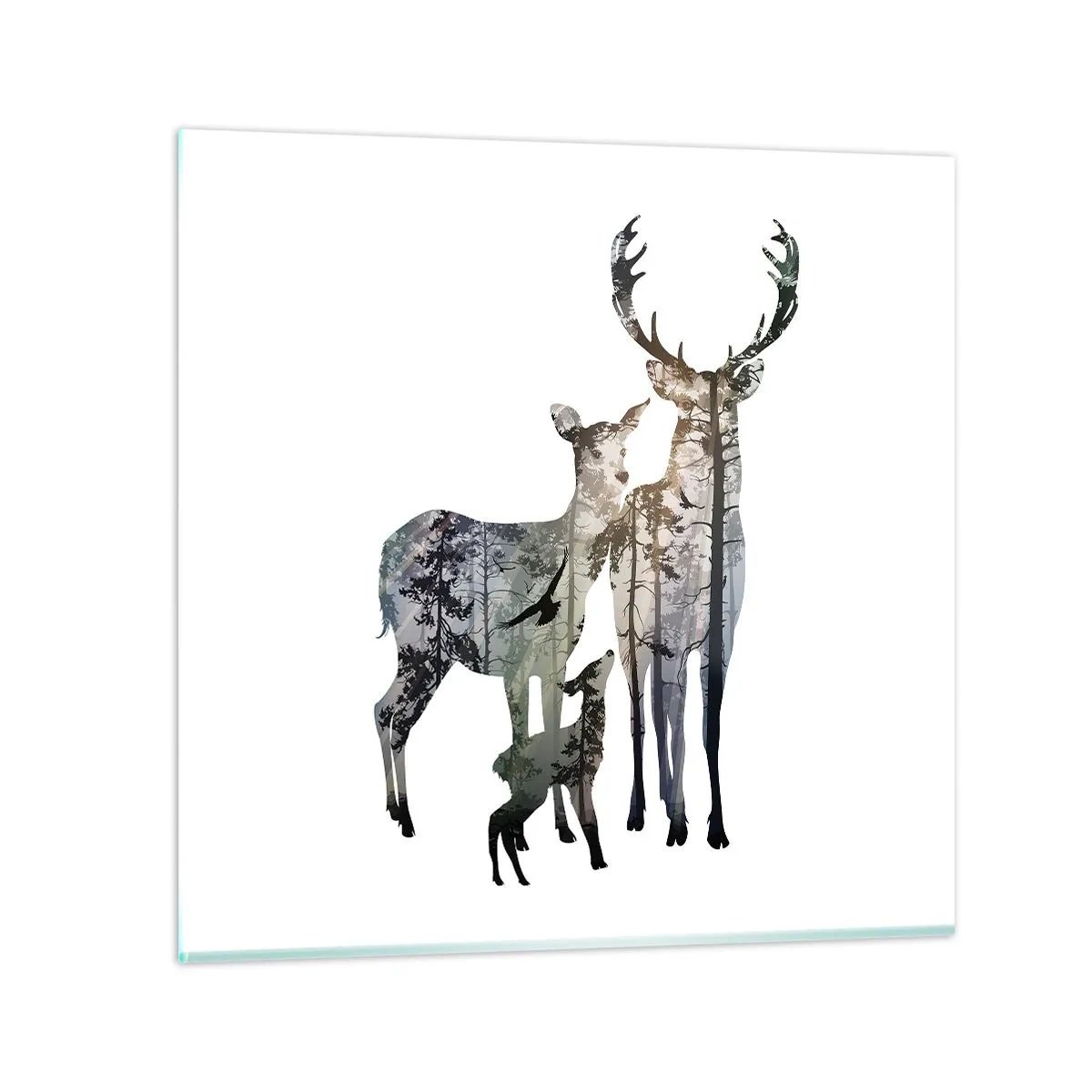 Glass picture - Family Photo - 40x40 cm