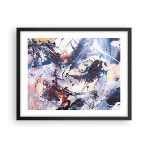 Poster in black frame - Crazy Dance of Abstraction - 50x40 cm