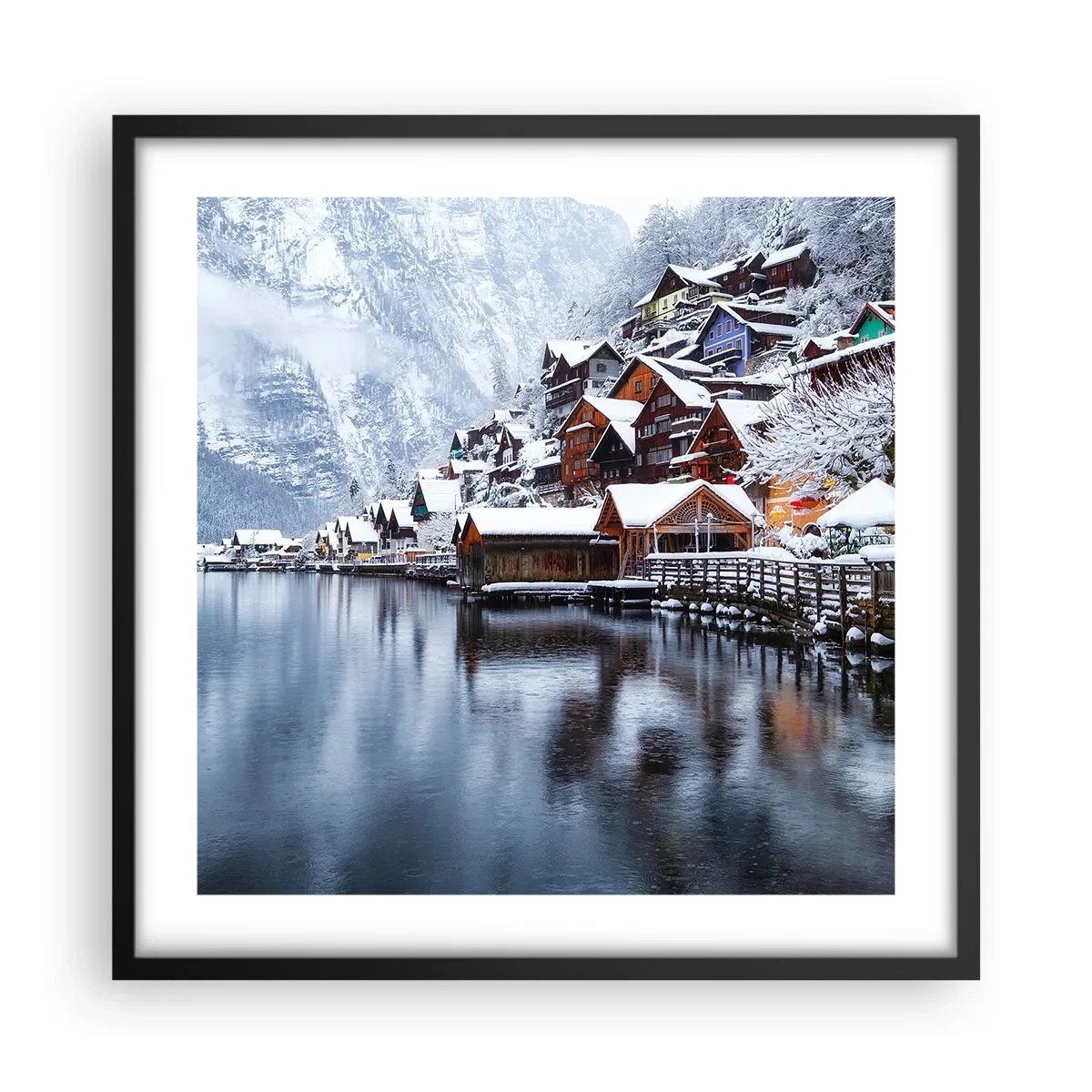 Poster in black frame - In Winter Decoration - 50x50 cm