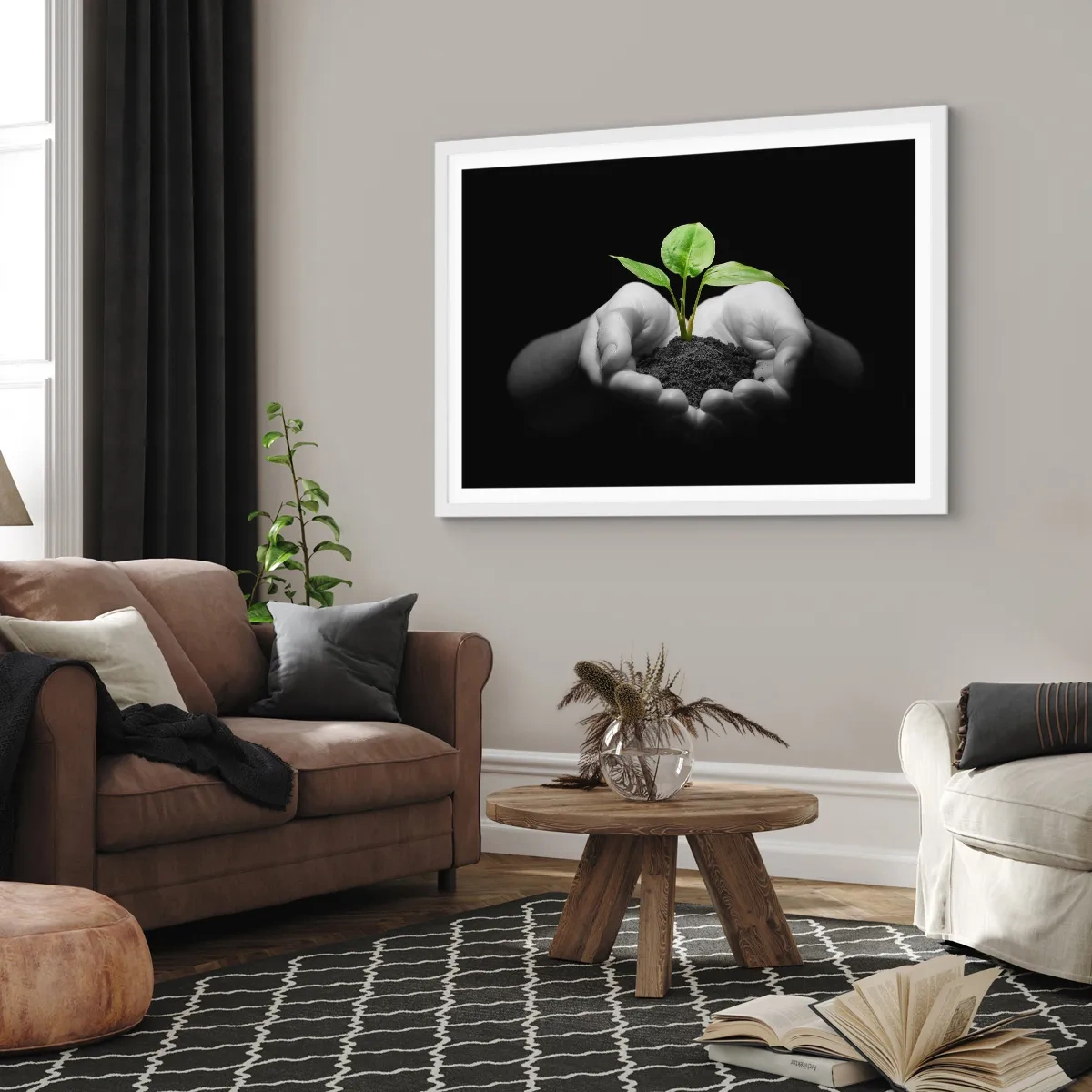 Poster in white frmae - I Love Nature, I Protect It - 40x30 cm