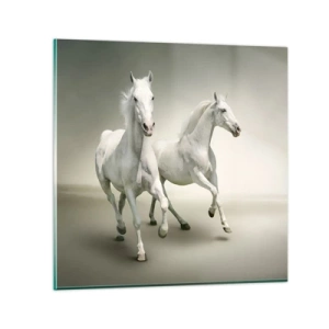 Glass picture - White Power! - 60x60 cm