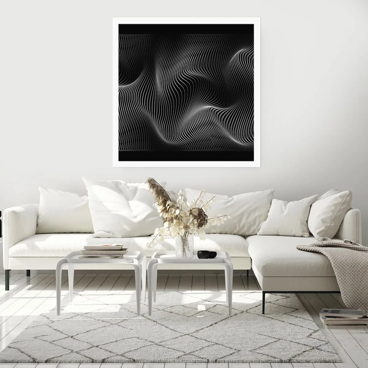 Poster - Dance of the Light in Space - 40x40 cm