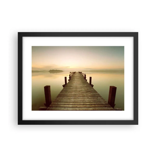 Poster in black frame - Before Dawn, Dawn, Light - 40x30 cm