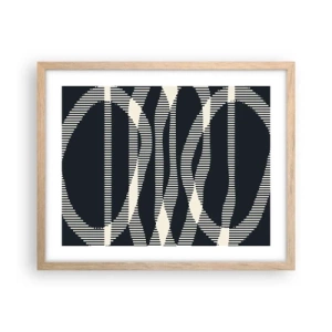 Poster in light oak frame - Attempt at Breaking Darkness - 50x40 cm