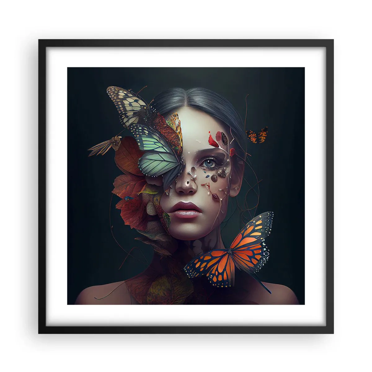 Poster in black frame - Wonderful Metamorphosis - 50x50 cm