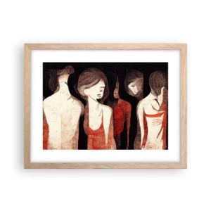 Poster in light oak frame - Madonnas from Darkness - 40x30 cm