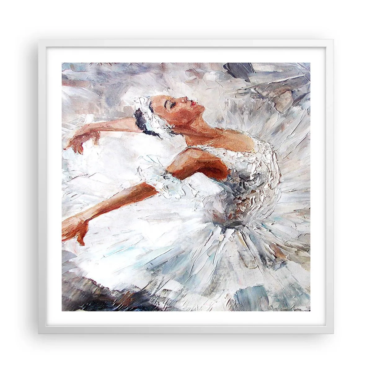 Poster in white frmae - Delicate and Light As a Tulle - 60x60 cm