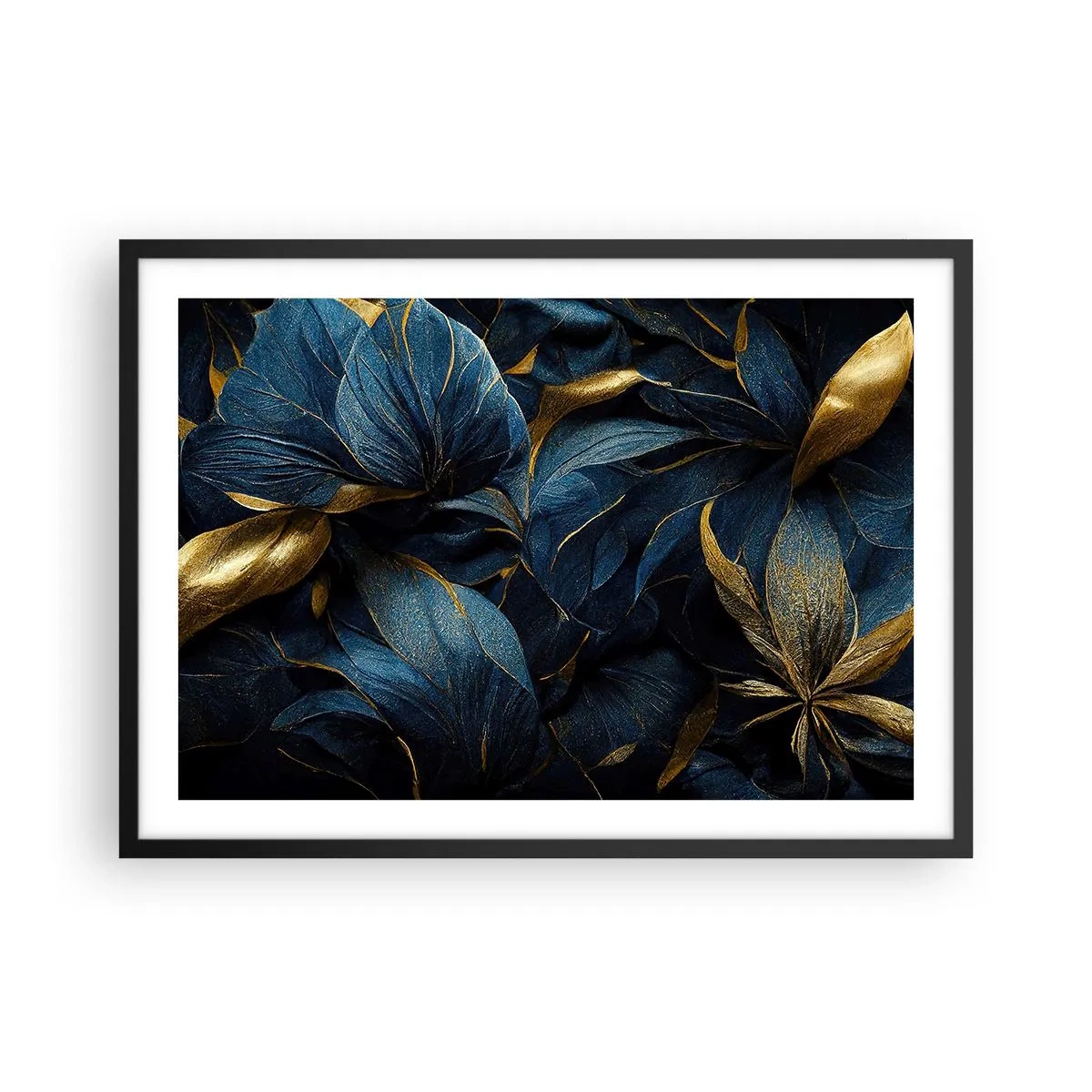 Poster in black frame - Lined with Gold - 70x50 cm