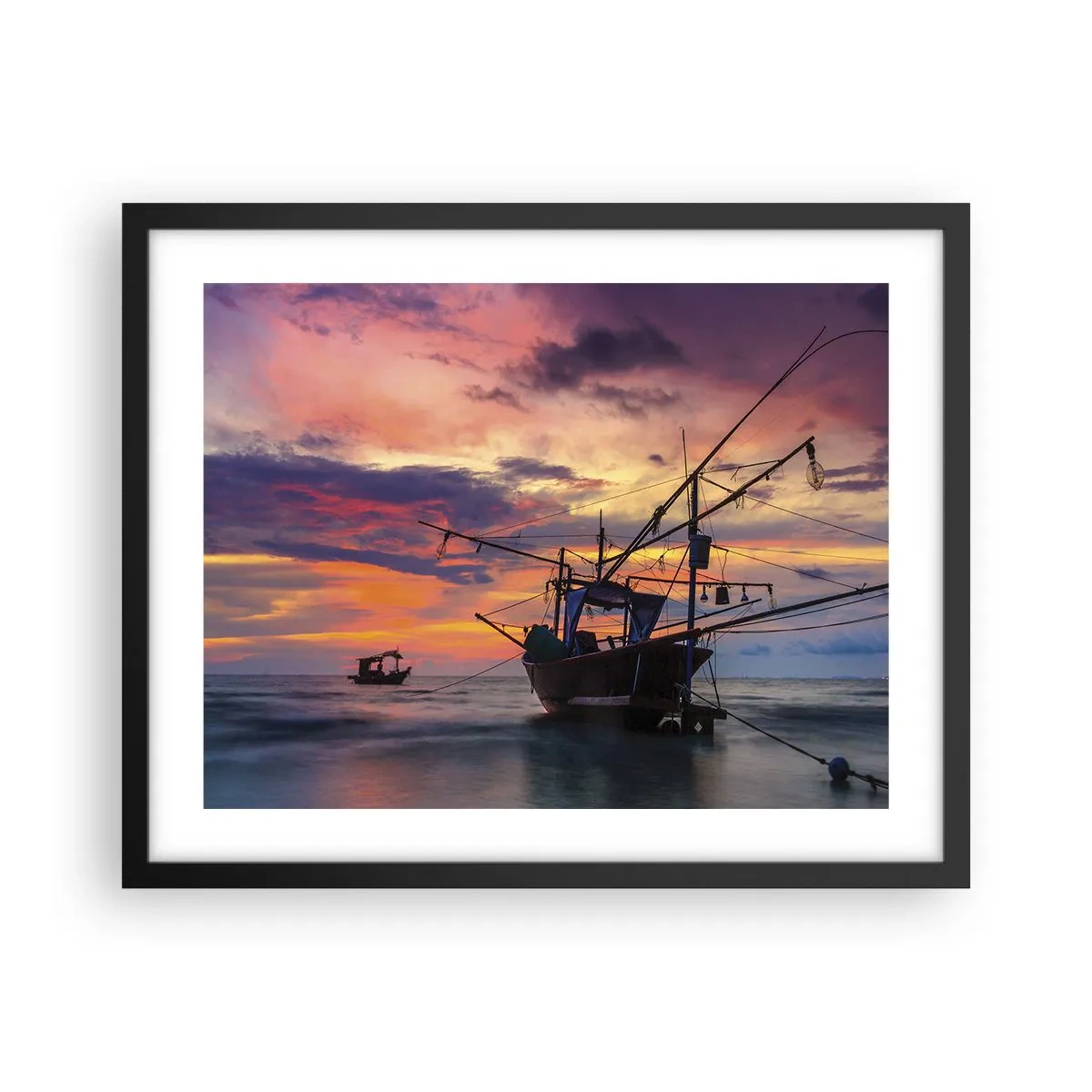 Poster in black frame - Exotic Evening - 50x40 cm