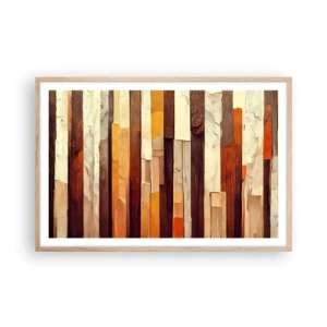 Poster in light oak frame - Anthem of Forest Birds - 91x61 cm