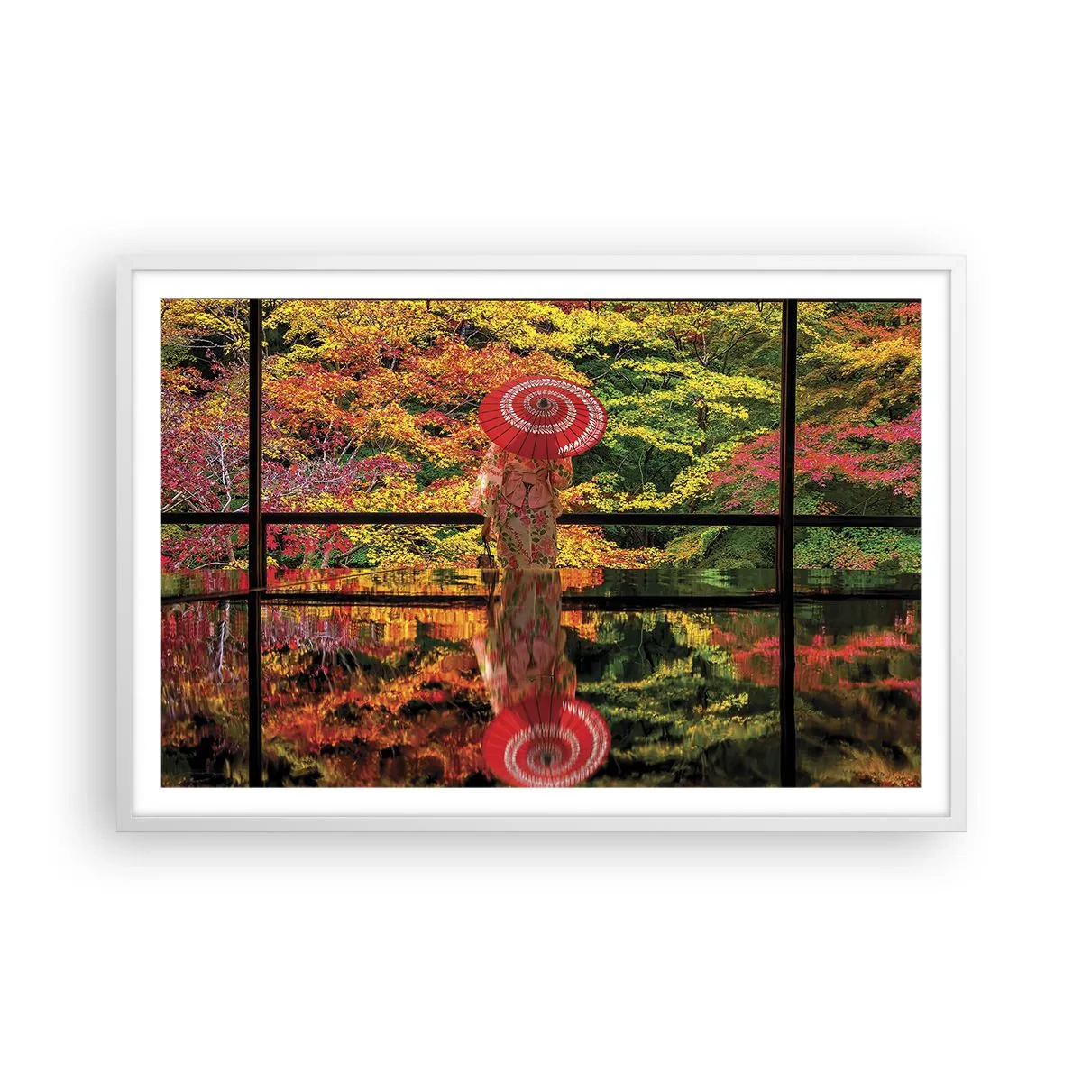 Poster in white frmae - In a Temple of Nature - 91x61 cm