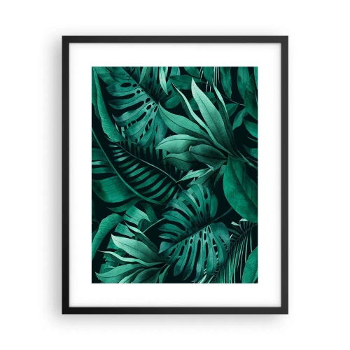 Poster in black frame - Depth of Tropical Green - 40x50 cm