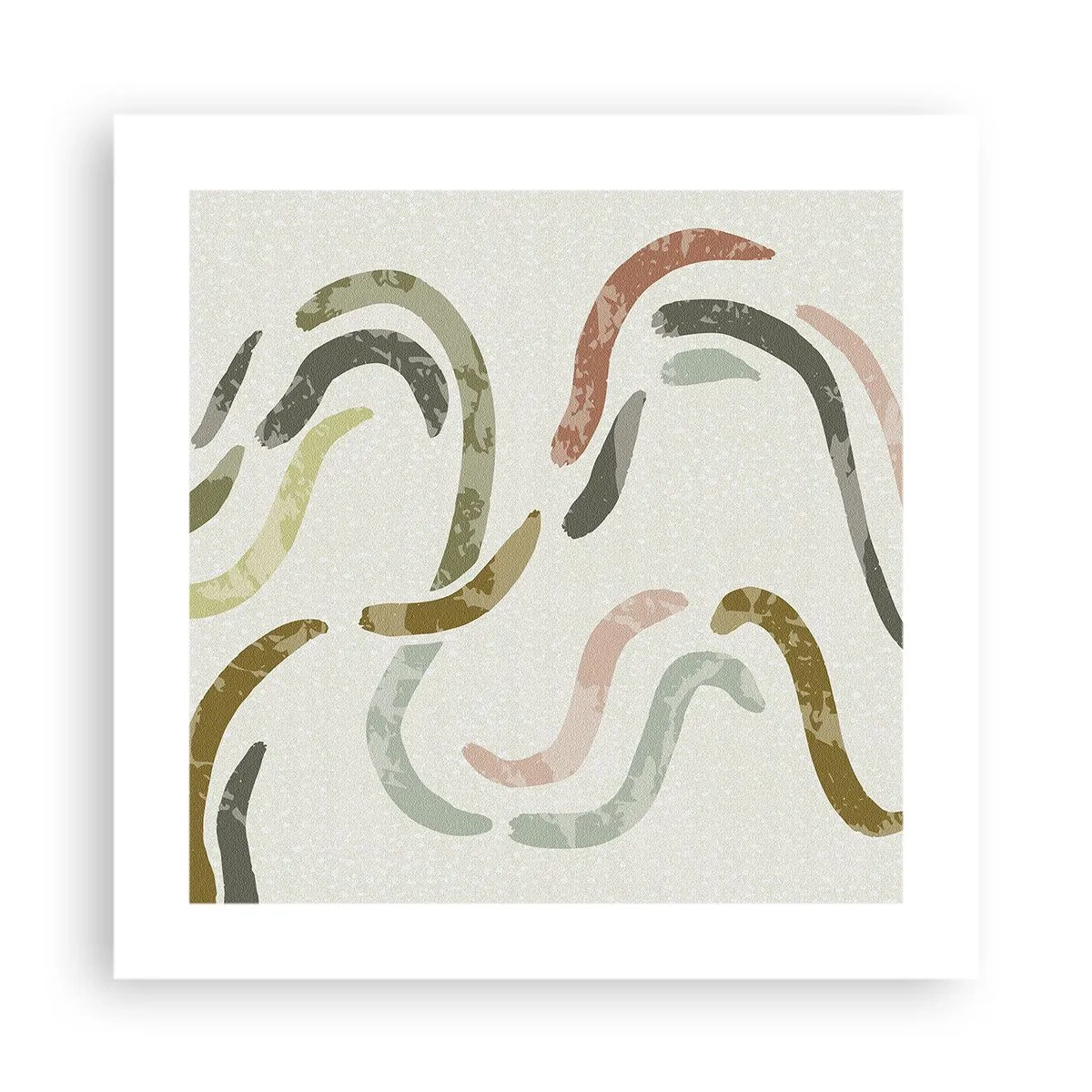 Poster - Cheerful Dance of Abstraction - 40x40 cm