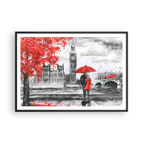 Poster in black frame - In Love with London - 100x70 cm