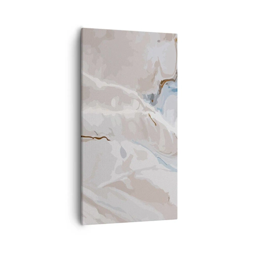 Canvas picture - Blue Meanders under White - 55x100 cm