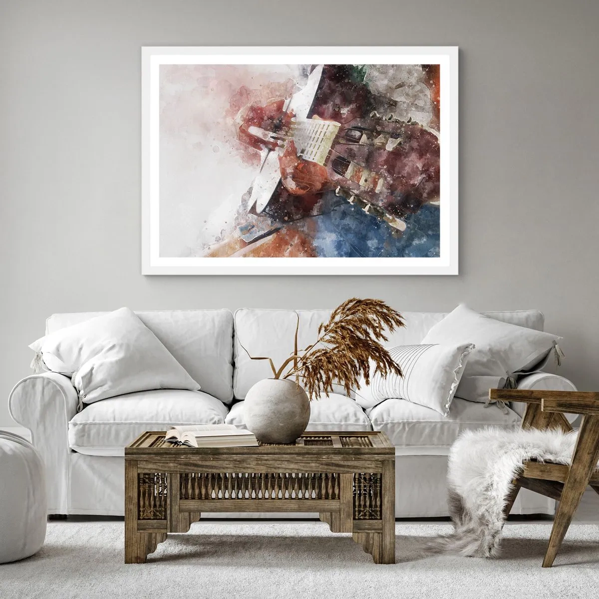 Poster in white frmae - And What do You Think? - 40x40 cm