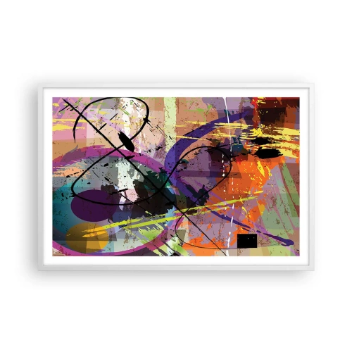 Poster in white frmae - Straight Ahead or Around - 91x61 cm