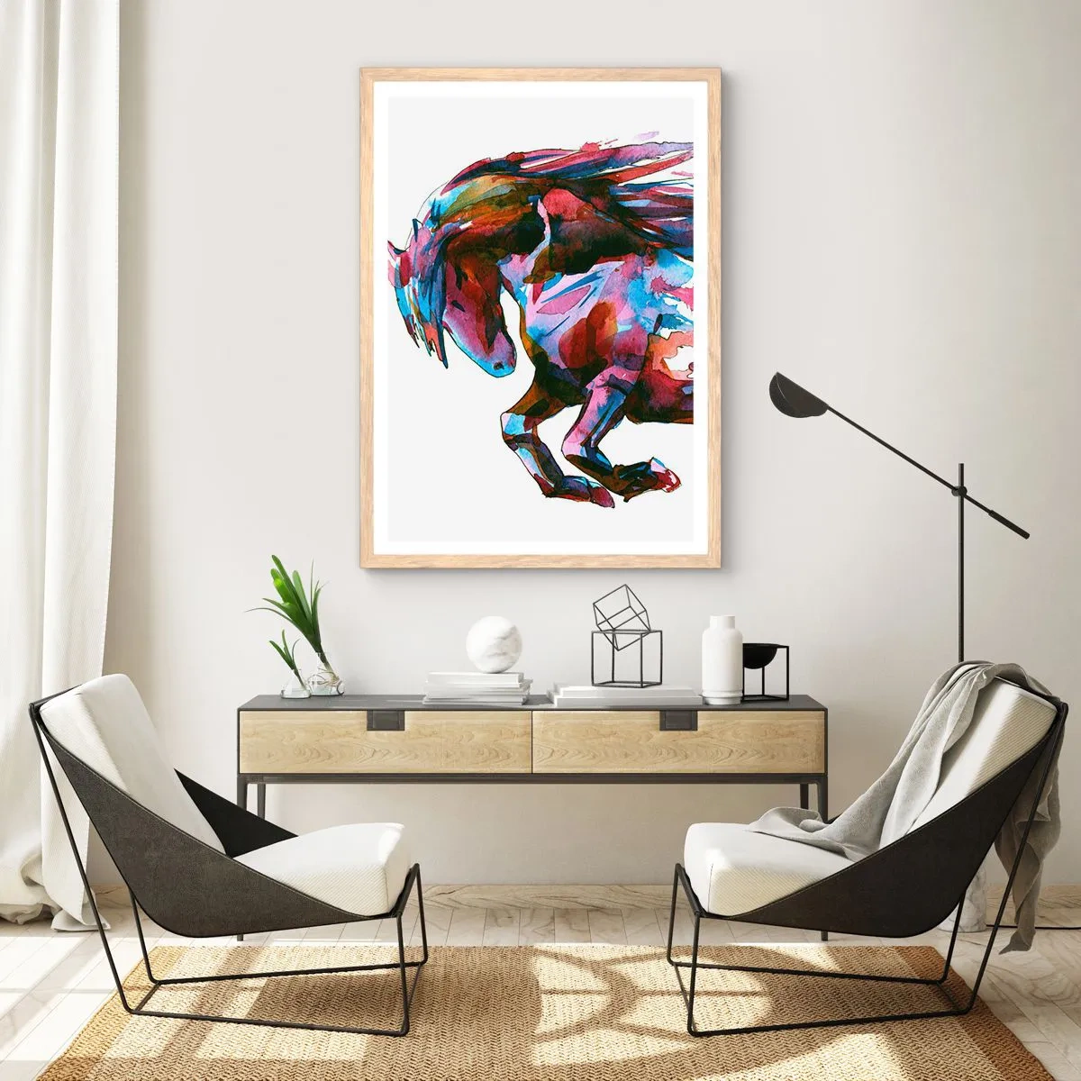 Poster in light oak frame - In Elation - 61x91 cm