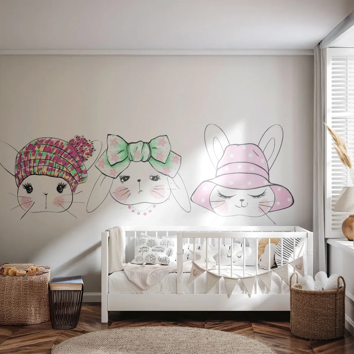 Photo Wallpaper Standard Eco - Pensive Sad Cheerful - For children, Graphics, Illustration - 200x140 cm