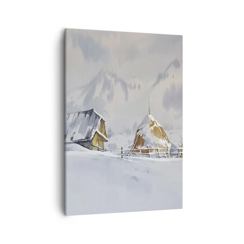 Canvas picture - In a Snowy Valley - 50x70 cm