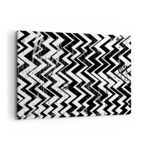 Canvas picture - Zig-White Zag-Black - 120x80 cm