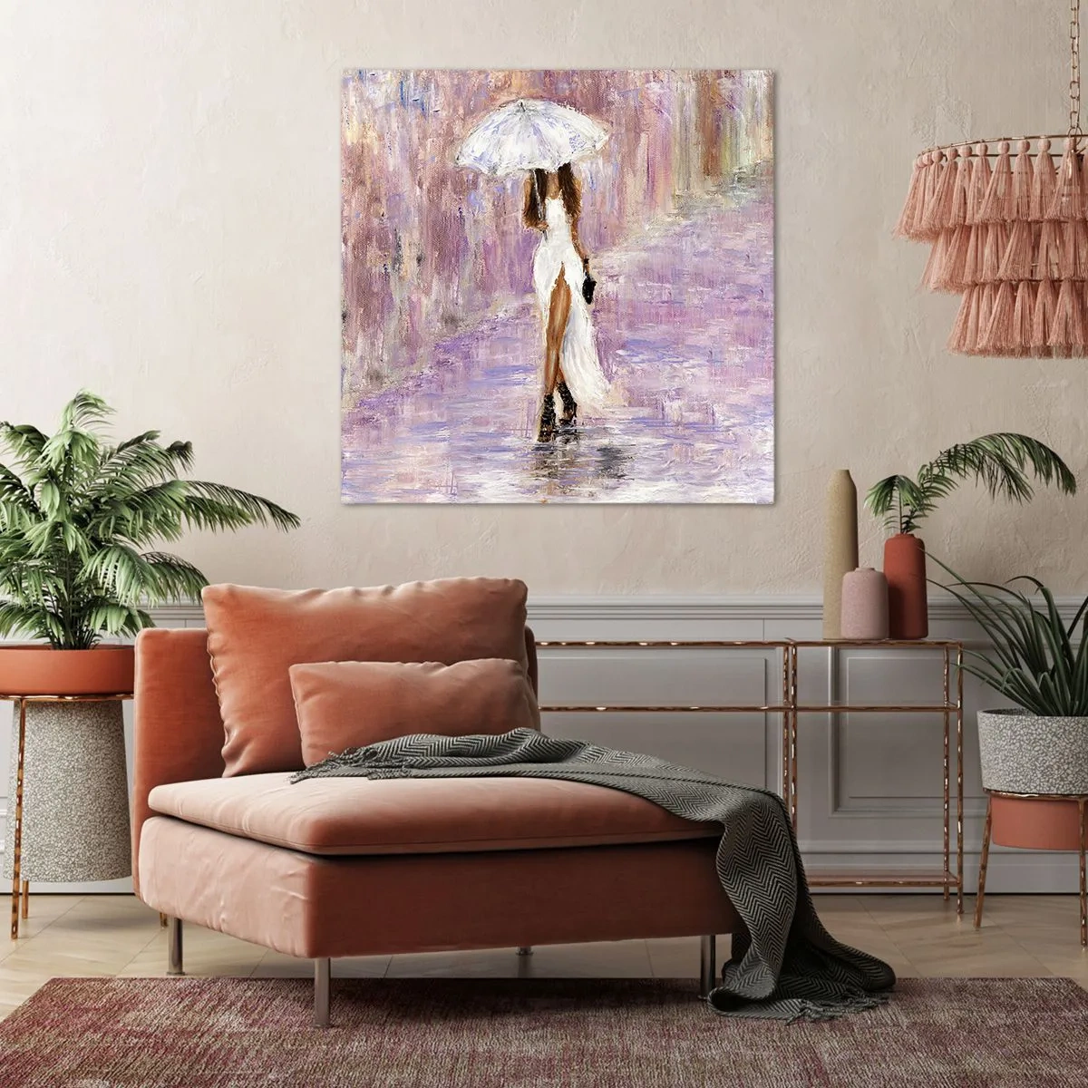 Canvas picture - In Liliac Rain - 40x40 cm