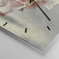 Clock face with lines