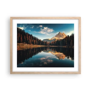 Poster in light oak frame - Double Landscape - 50x40 cm