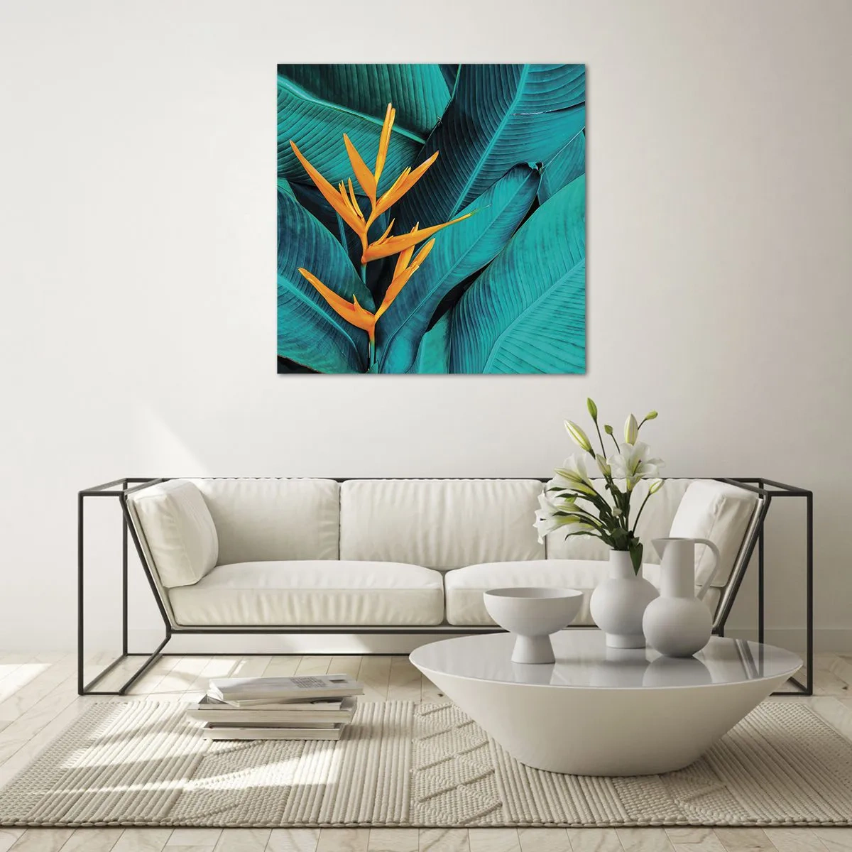 Glass picture - Flower of Eden - 60x60 cm