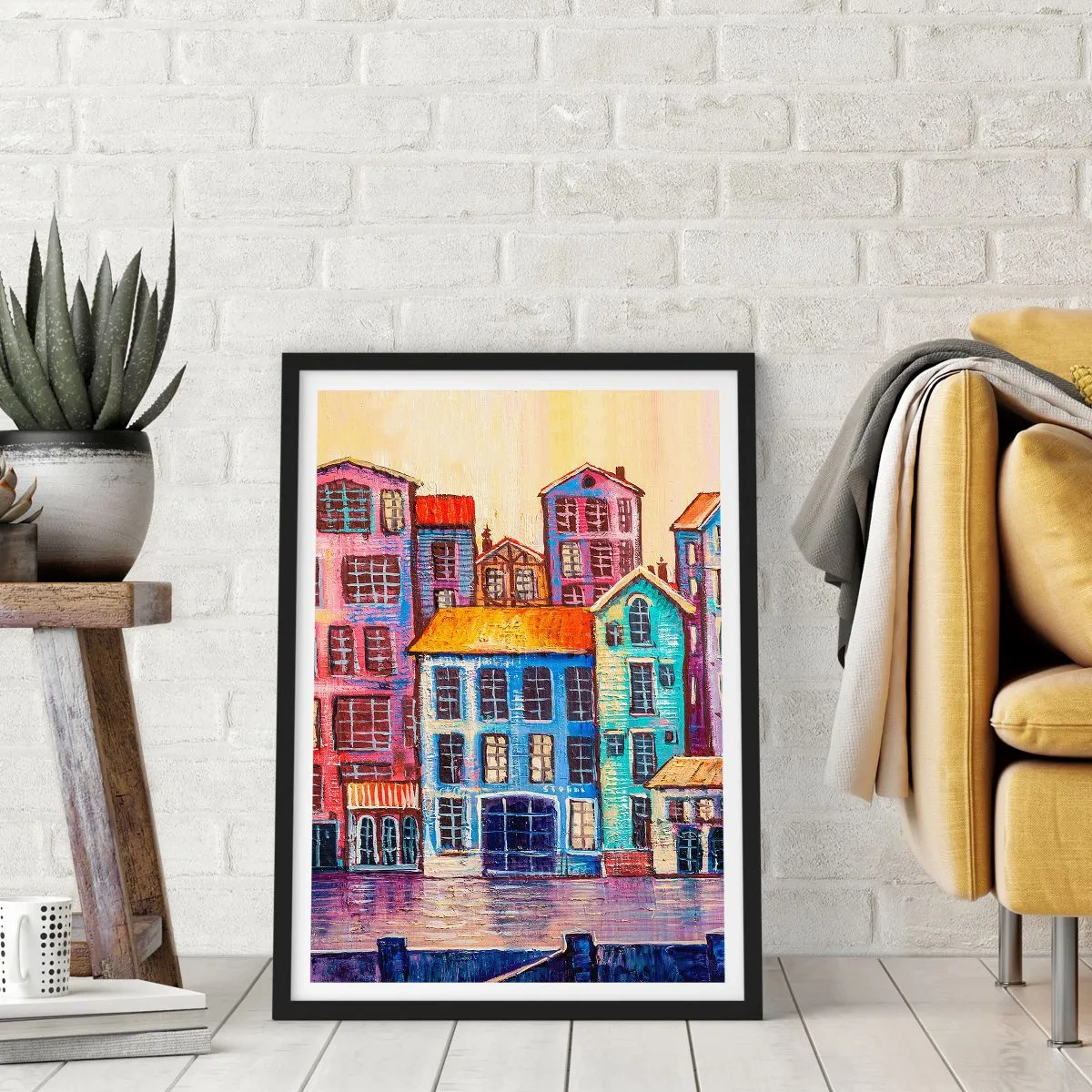 Poster in black frame - City Like From a Fairytale - 70x100 cm