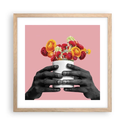 Poster in light oak frame - Apotheosis of Life - 40x40 cm