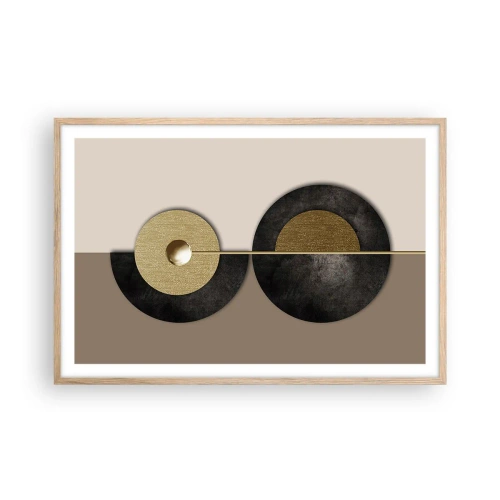 Poster in light oak frame - Variations on Wheel - 91x61 cm