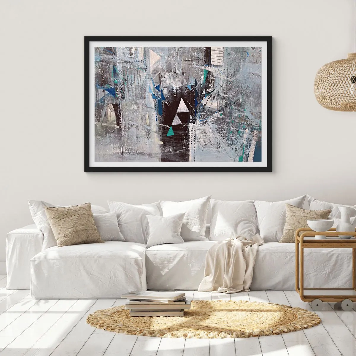 Poster in black frame - Superior Order of Triangles - 70x50 cm