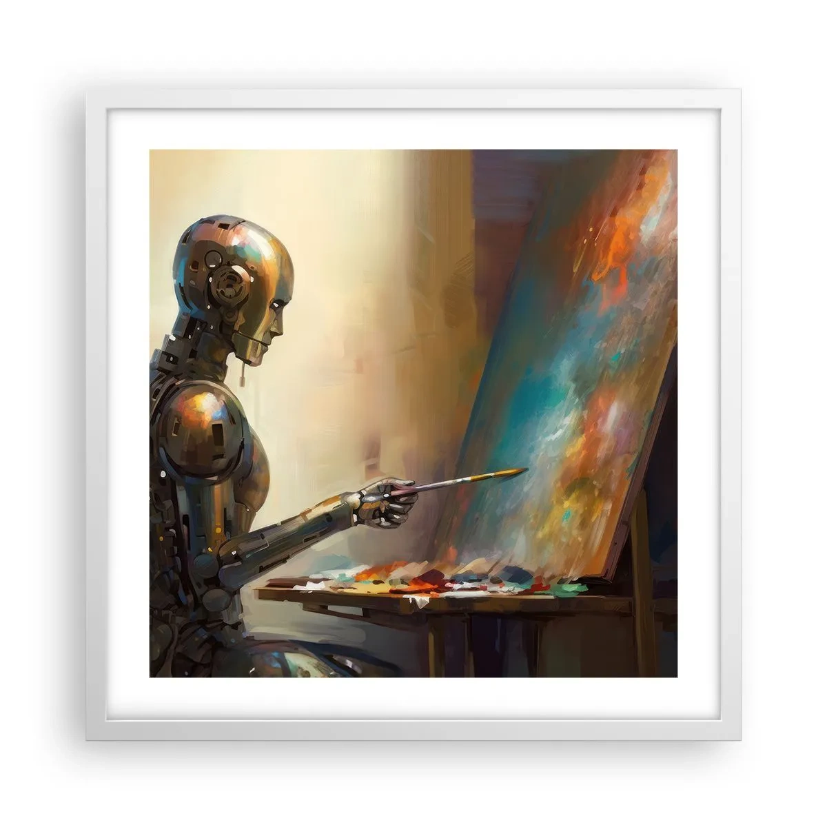 Poster in white frmae - Art of the Future - 50x50 cm