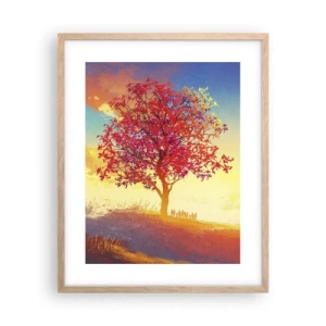 Poster in light oak frame - Pilgrim at Its Goal - 40x50 cm