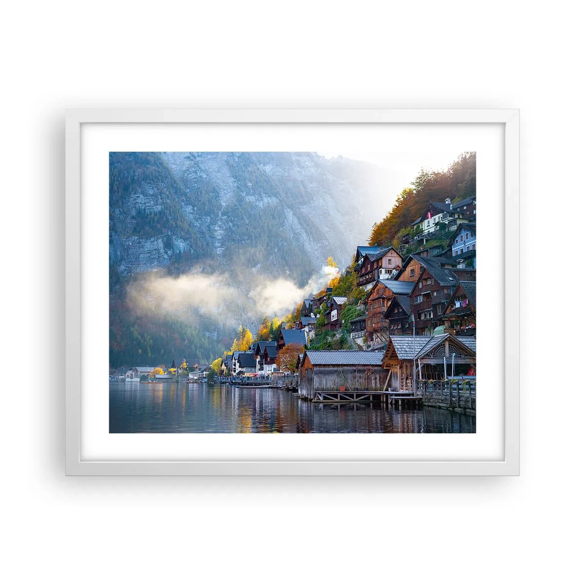 Poster in white frmae - Alpine Atmosphere - 50x40 cm