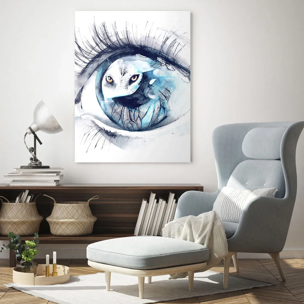Glass picture - Eye to Eye with Wilderness - 80x120 cm