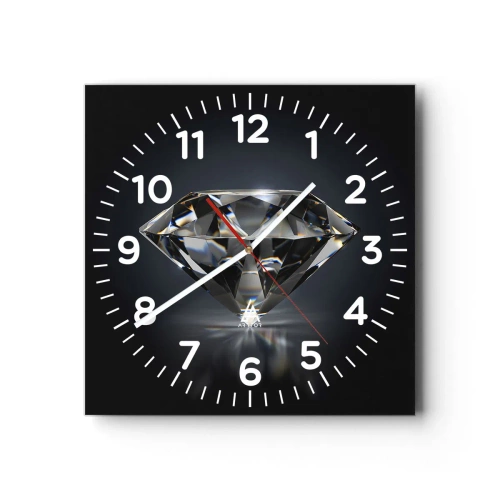 Wall clock - Clock on glass - Girls' Best Friend - 30x30 cm