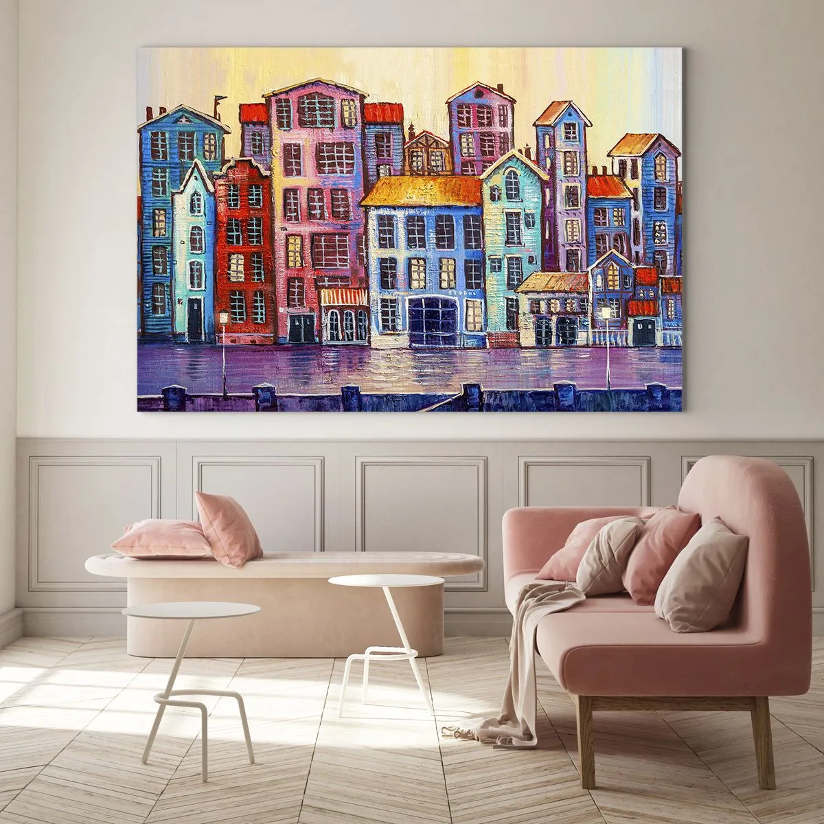 Glass picture - City Like From a Fairytale - 100x70 cm