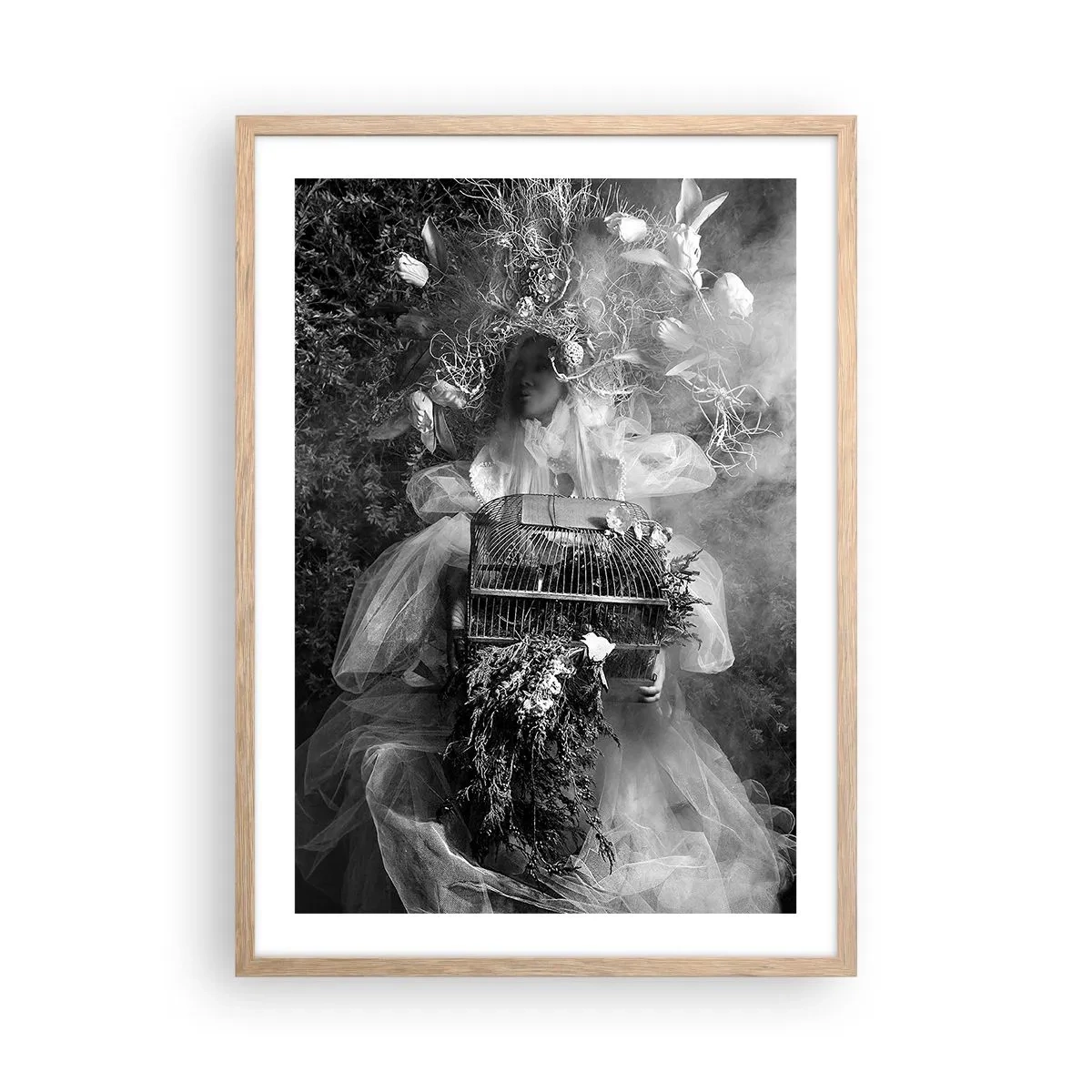 Poster in light oak frame - Mother Nature - 50x70 cm