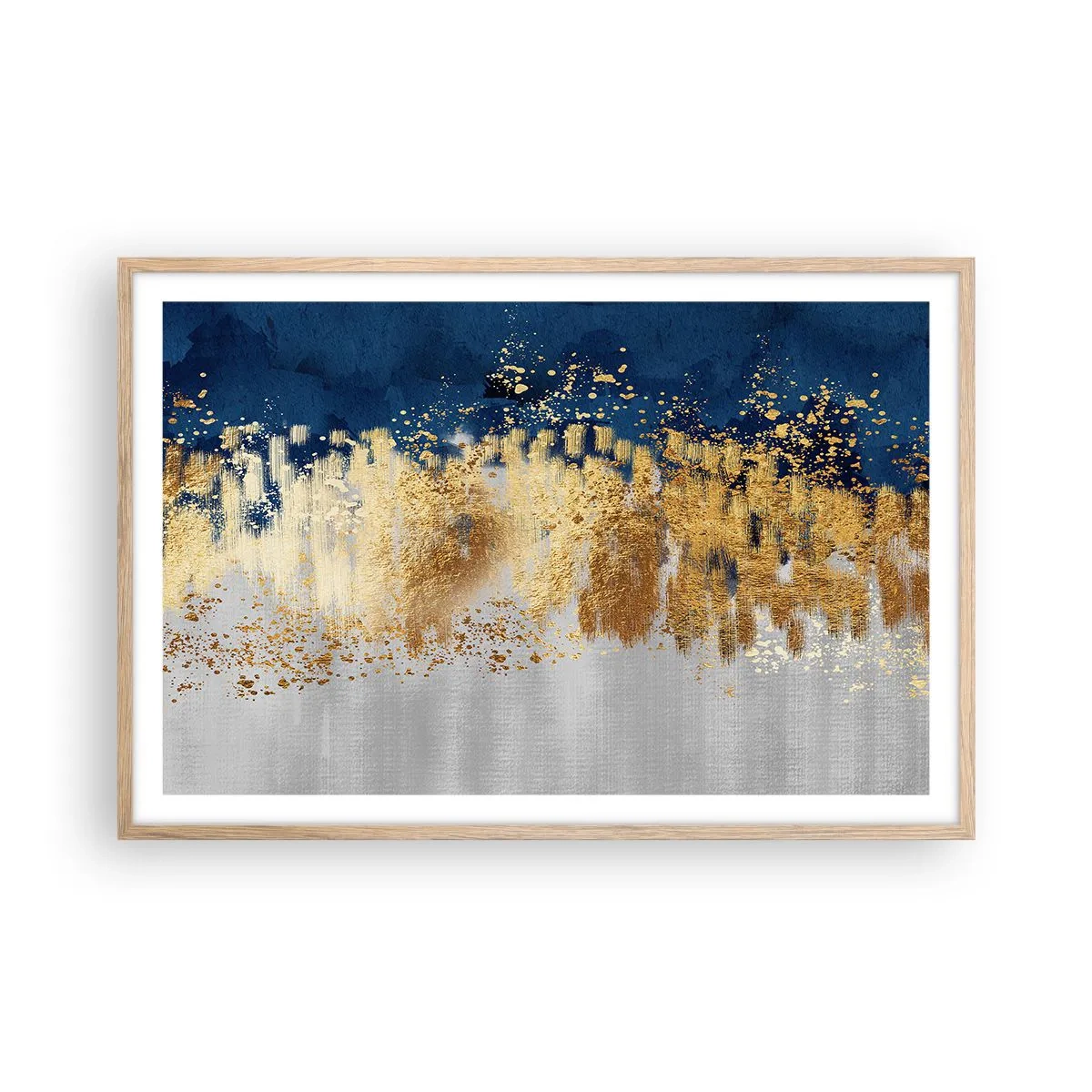 Poster in light oak frame - Modern Composition and Twinkle - 91x61 cm