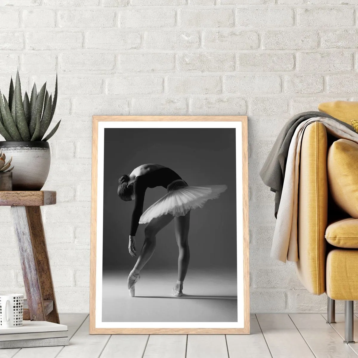 Poster in light oak frame - Belle Ballet Dancer - 40x50 cm