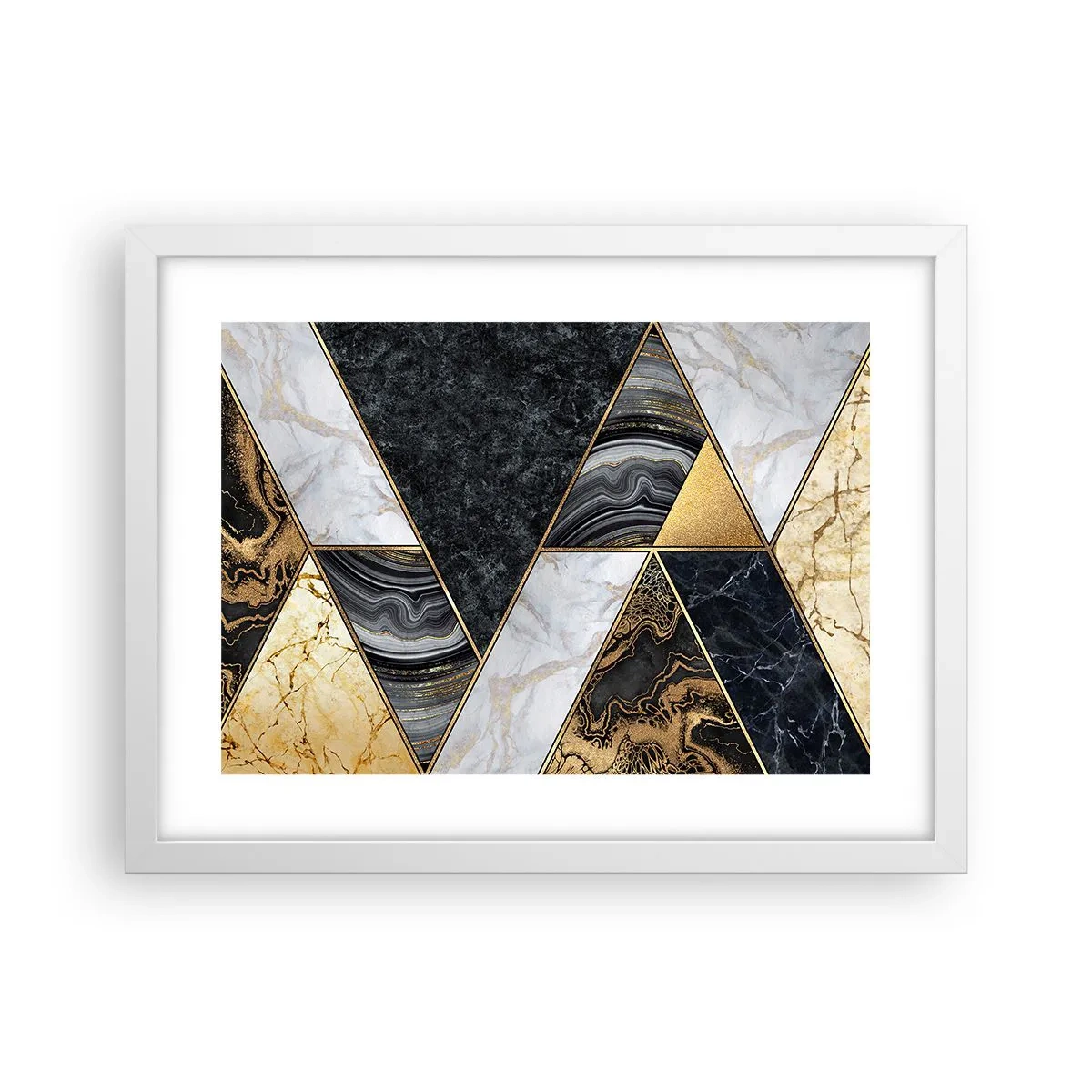 Poster in white frmae - Stone on Stone - 40x30 cm